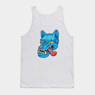 Crazy Blue Wolf Dog Tank Top